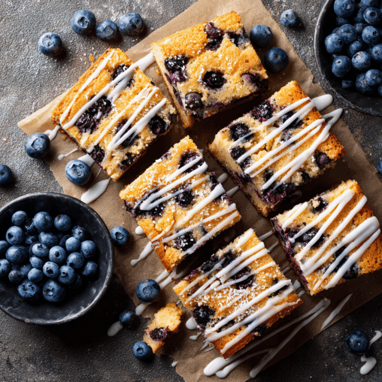 Glazed Blueberry Butter Swim Biscuits