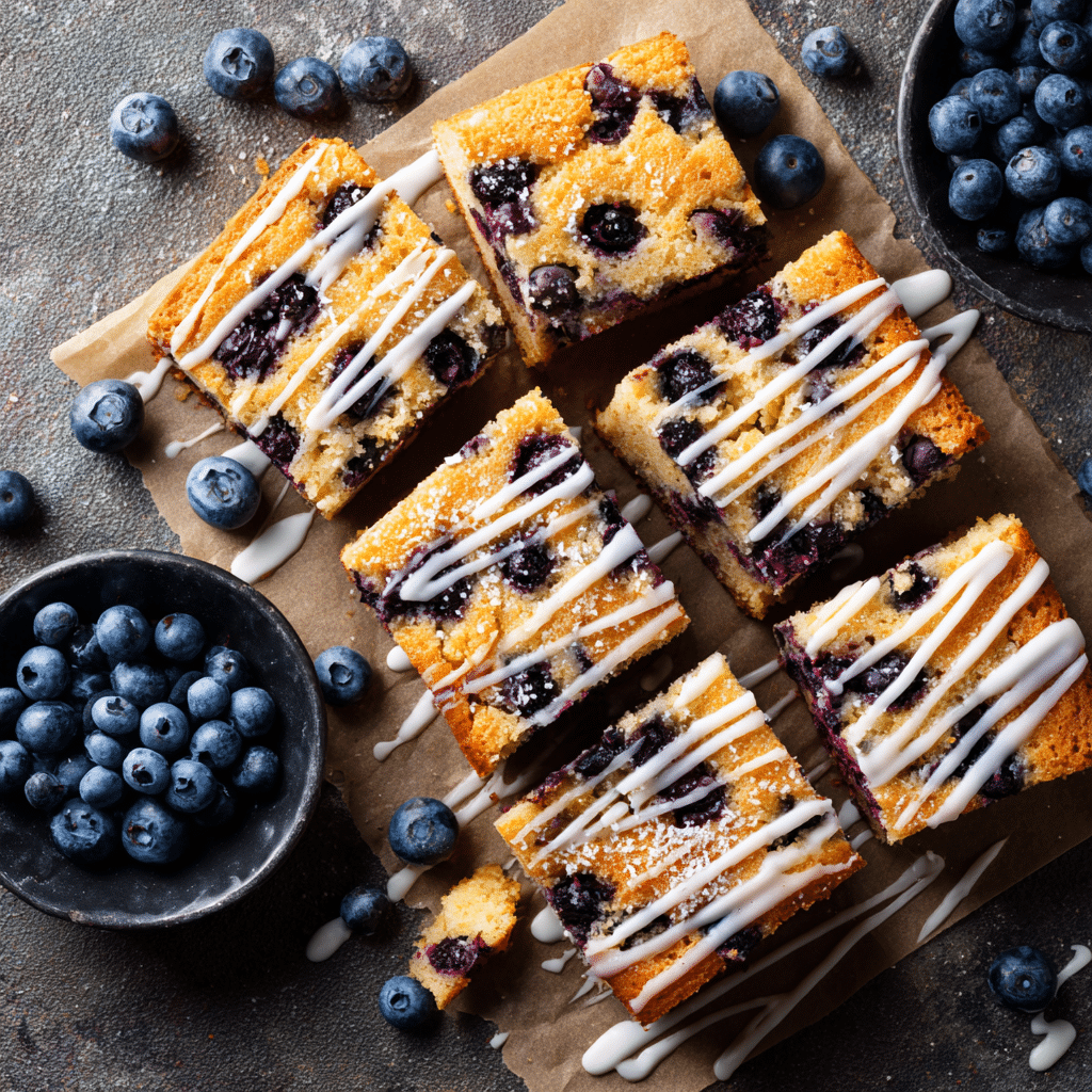 Glazed Blueberry Butter Swim Biscuits