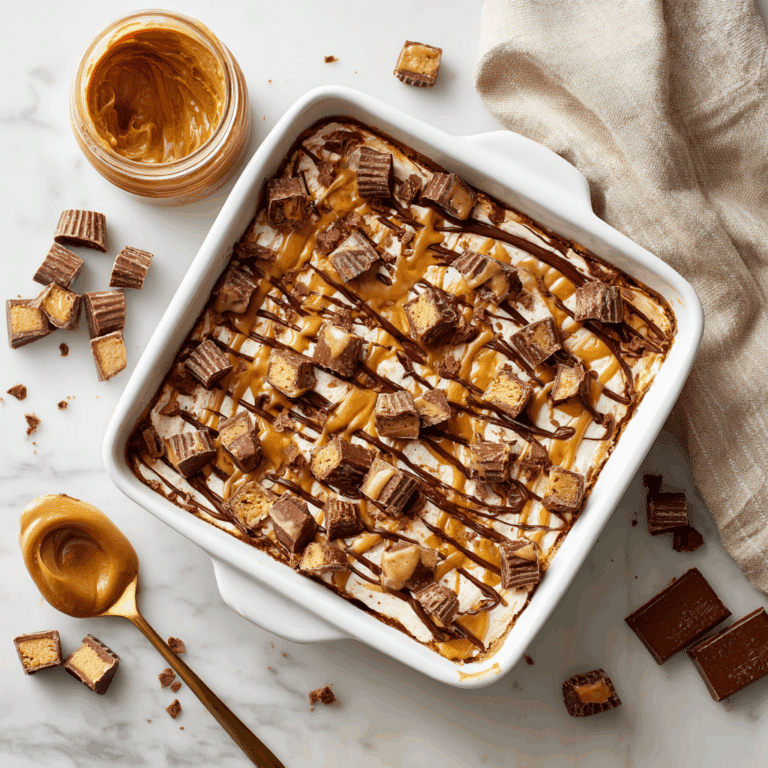Peanut Butter Cup Cheesecake Bars