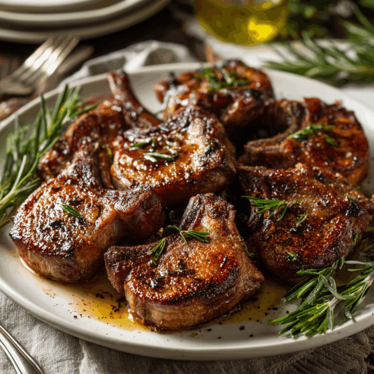 Garlic Rosemary Grilled Lamb Chops