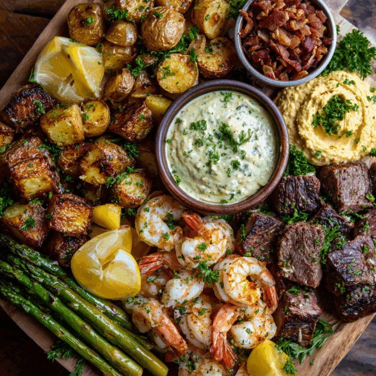 Surf and Turf Butter Board