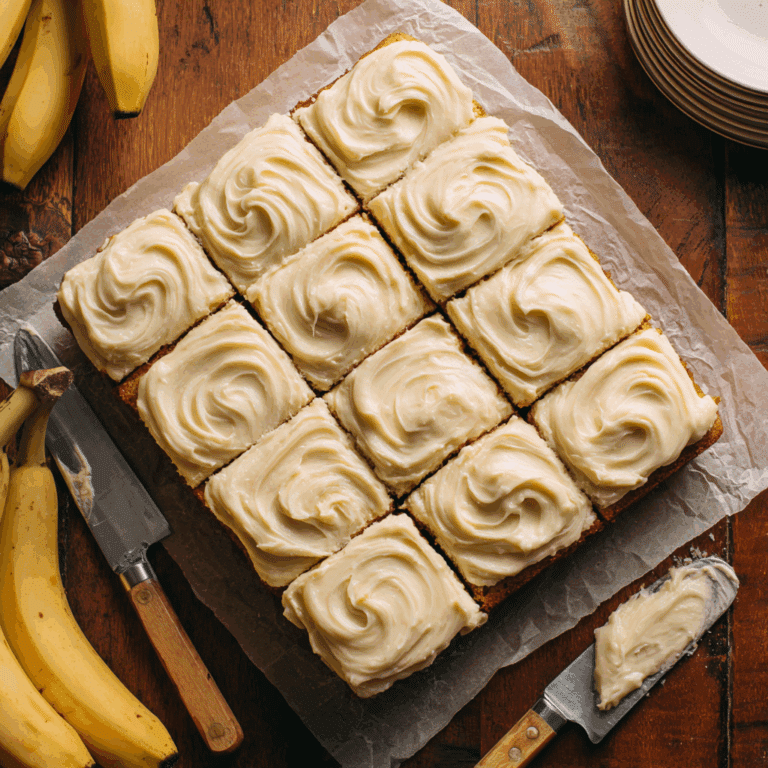 Browned Butter Banana Bars With Salted Caramel Buttercream