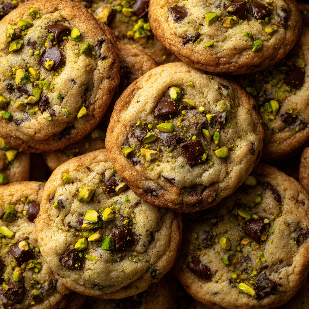 Pistachio Chocolate Chip Cookies