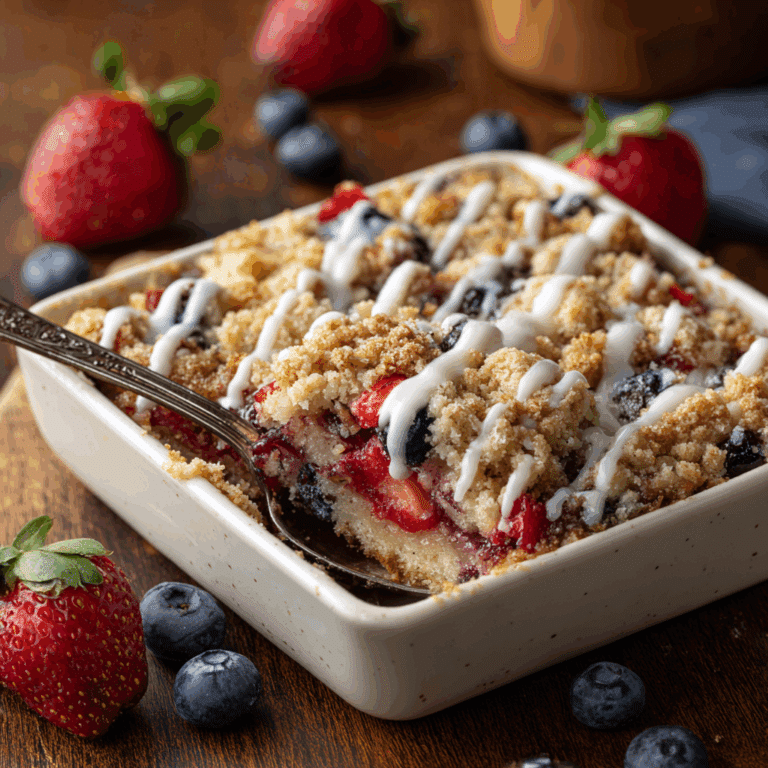 Berries and Cream Overnight French Toast Bake