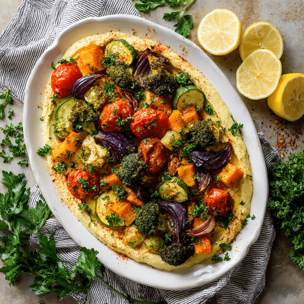 Whipped Feta Dip with Roasted Vegetables