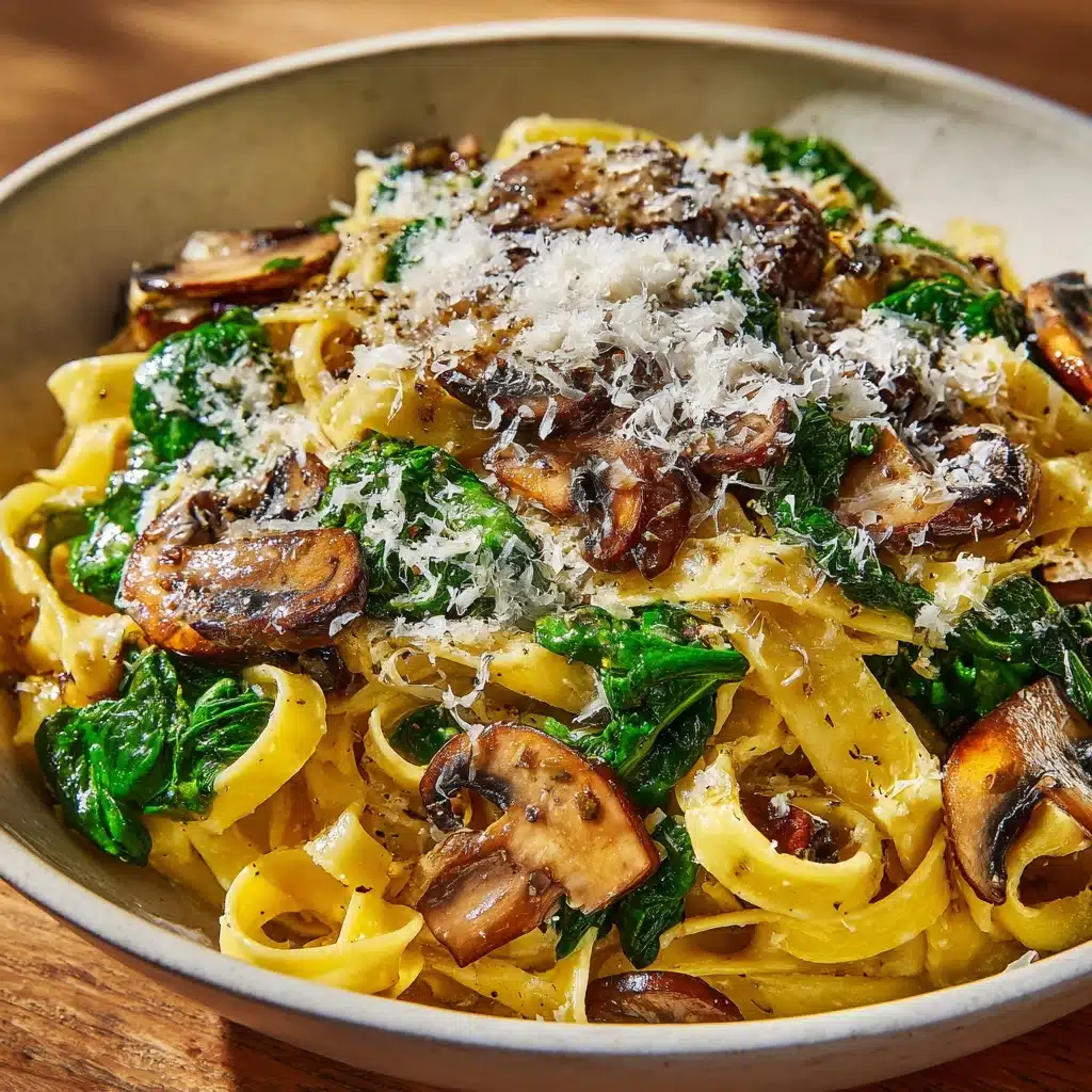 Creamy Mushroom Fettuccine Recipe - Recipe Image