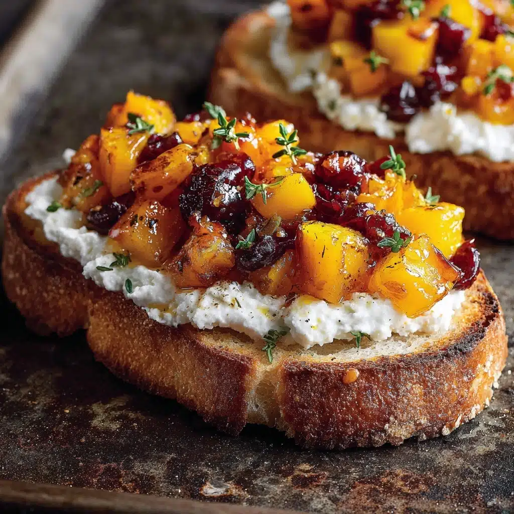 Butternut Squash, Cranberry, and Goat Cheese Crostini Recipe - Recipe Image