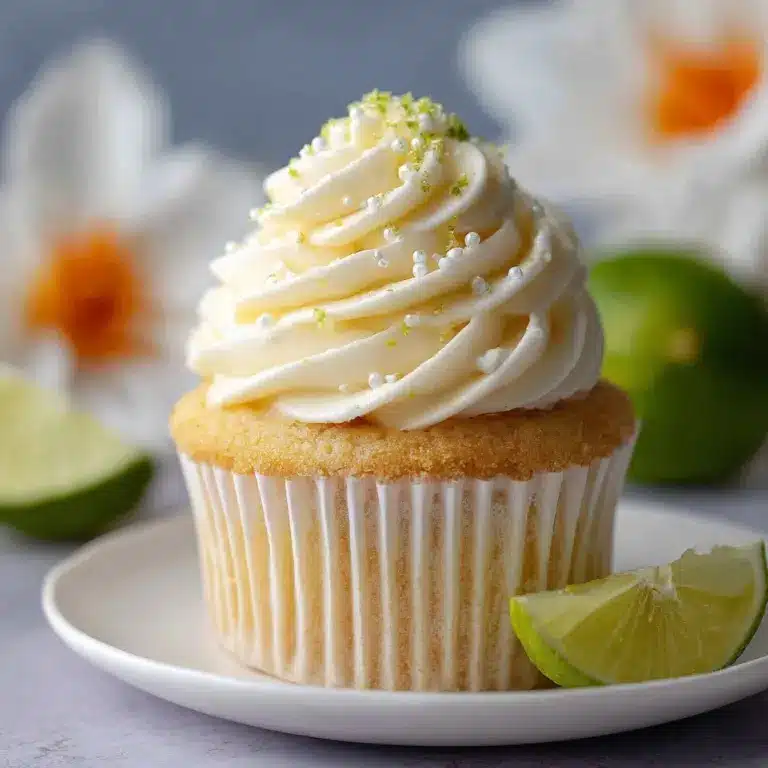 Key Lime Cupcakes Filled with Creamy Lime Frosting Recipe