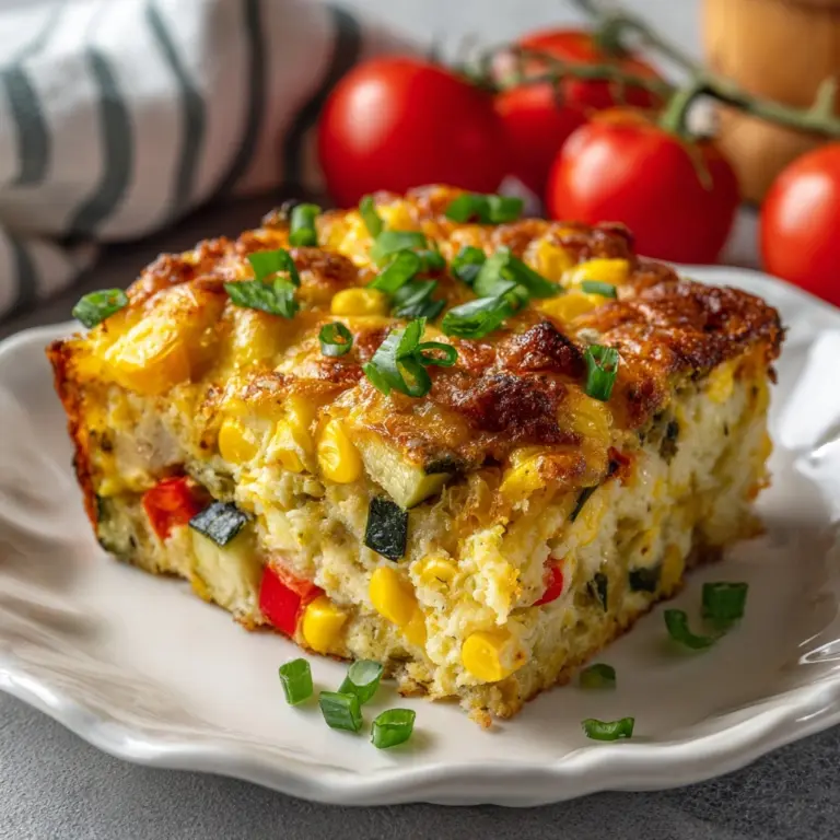 Summer Garden Crustless Zucchini Pie Recipe