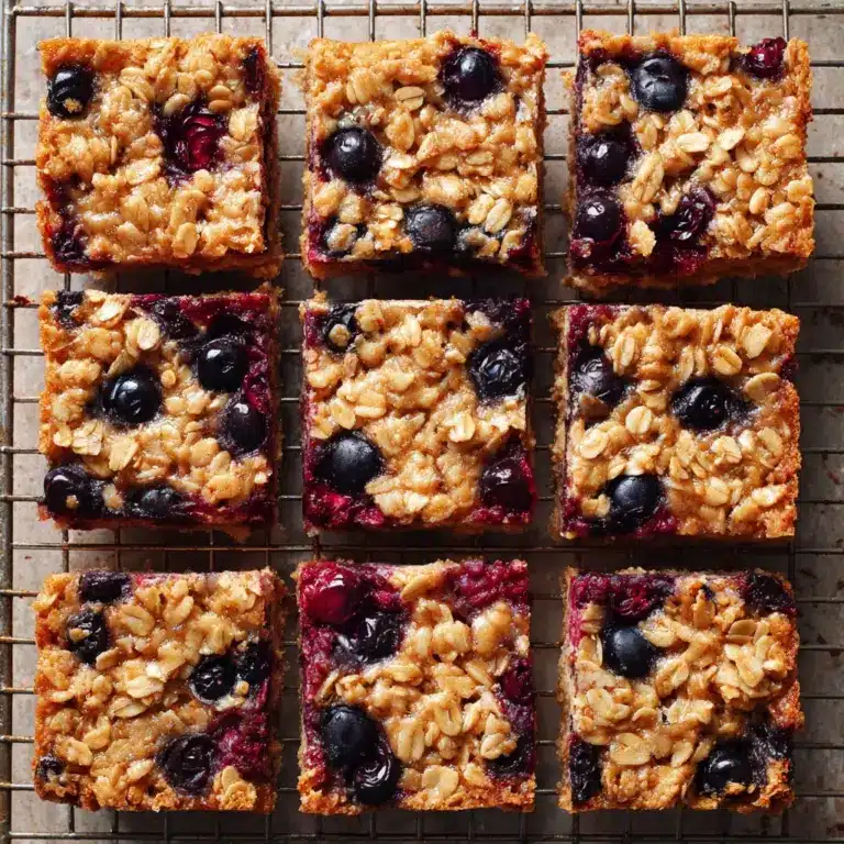 Blueberry Oatmeal Breakfast Bars Recipe