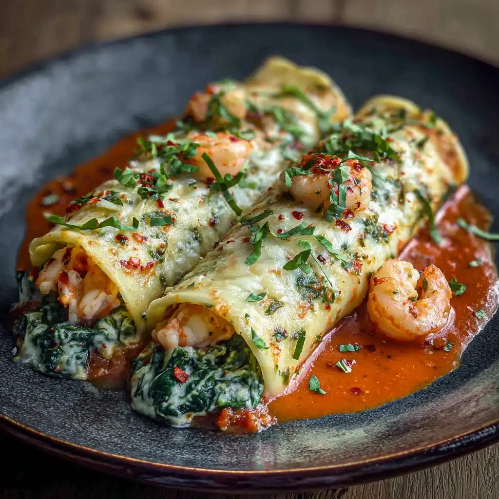 olls with Roasted Red Pepper Cream Sauce Recipe - Recipe Image