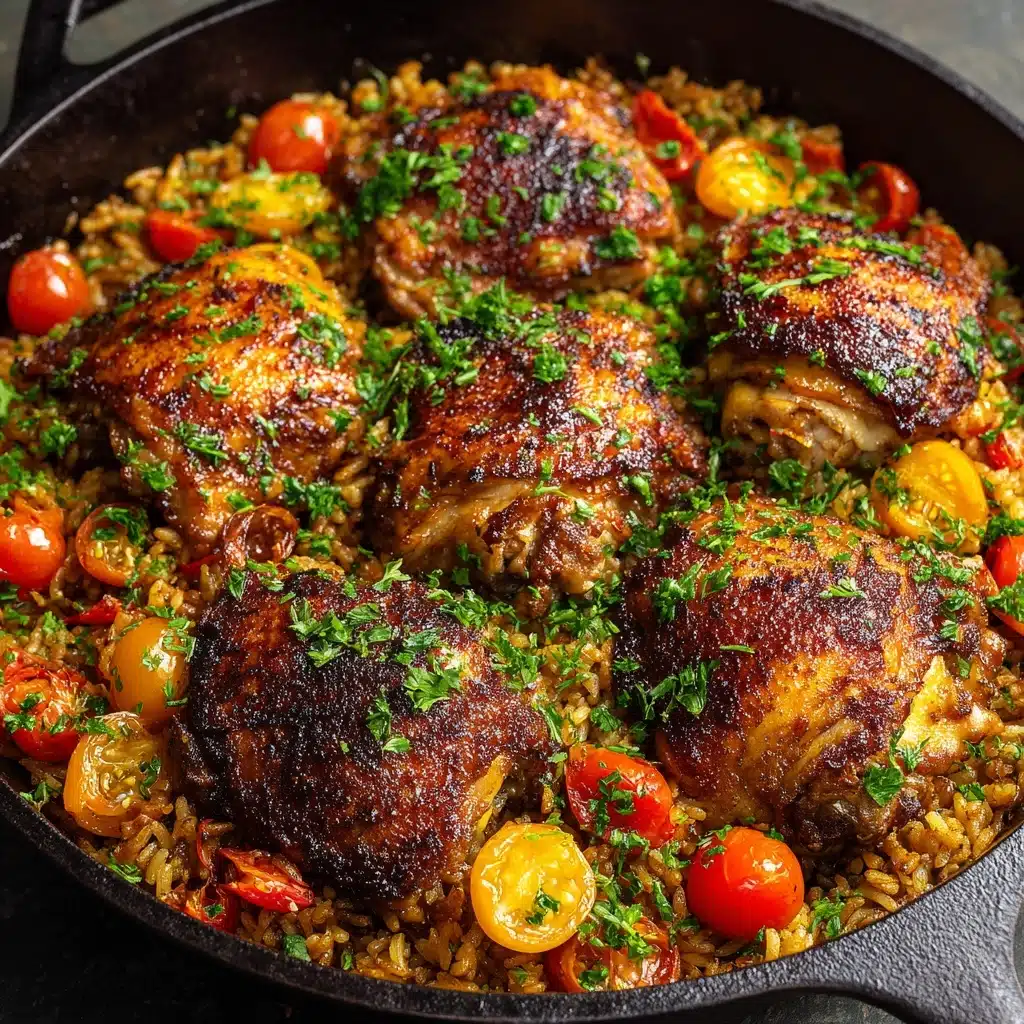 One-Pot Italian Tomato Chicken and Rice Recipe - Recipe Image