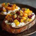 Butternut Squash, Cranberry, and Goat Cheese Crostini Recipe