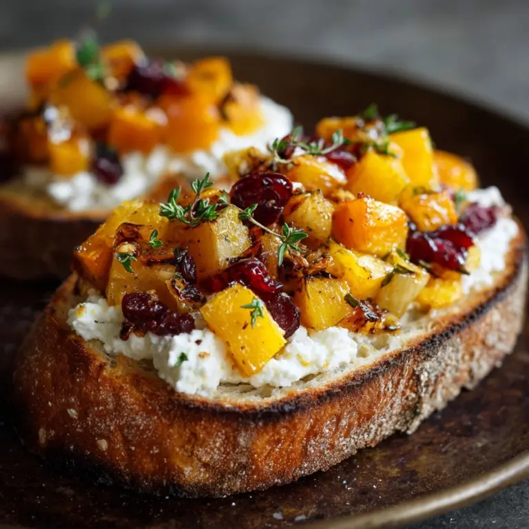 Butternut Squash, Cranberry, and Goat Cheese Crostini Recipe