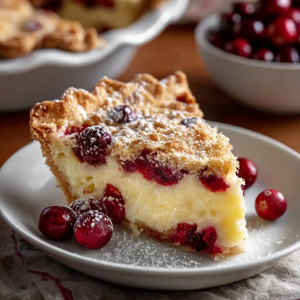 Cranberry Custard Pie Recipe - Recipe Image