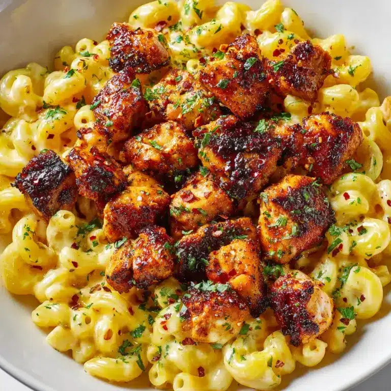Spicy Honey Pepper Chicken with Creamy Mac and Cheese Recipe