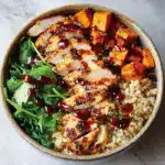 BBQ Chicken & Roasted Sweet Potato Bowls Recipe