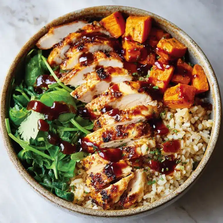 BBQ Chicken & Roasted Sweet Potato Bowls Recipe
