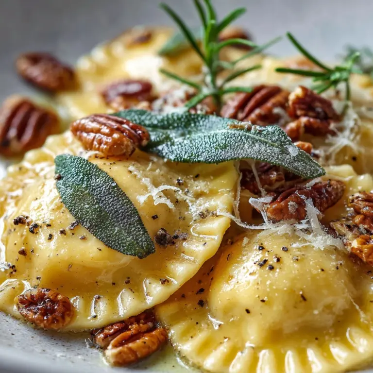 Ravioli with Sage Butter Sauce Recipe