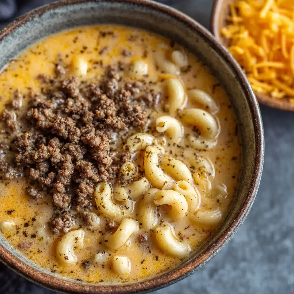 Creamy Cheesy Macaroni Soup Recipe - Recipe Image