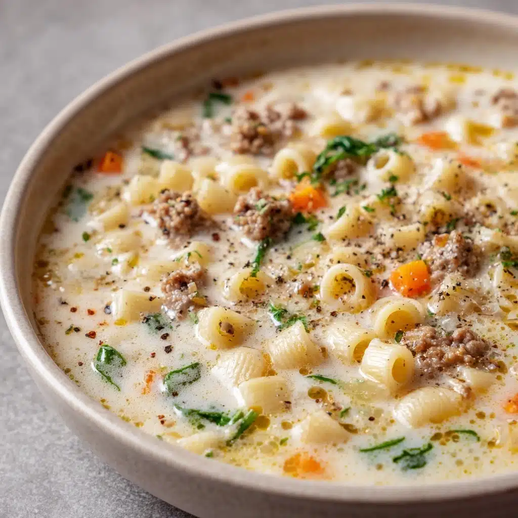 Cozy Ditalini Soup with Creamy Parmesan and Italian Sausage Recipe