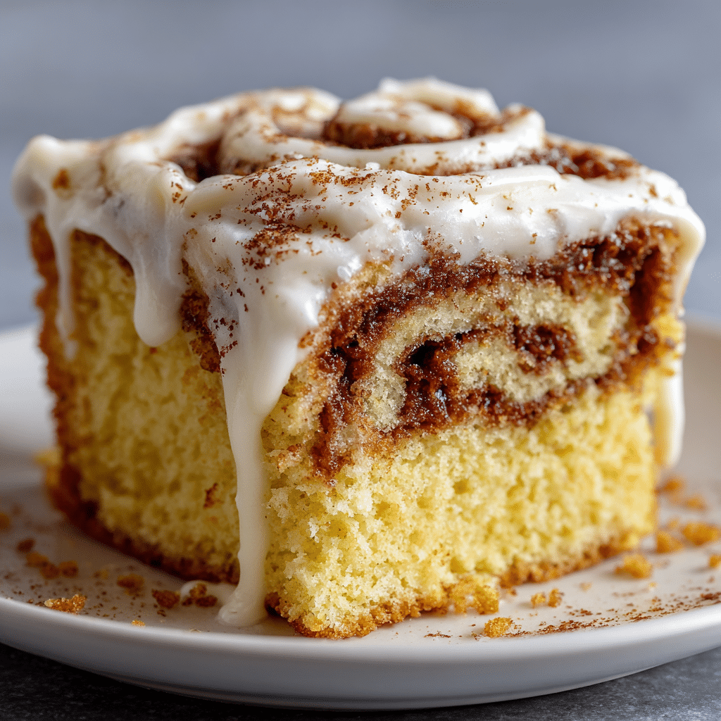 Ooey Gooey Cinnamon Roll Cake Recipe - Recipe Image