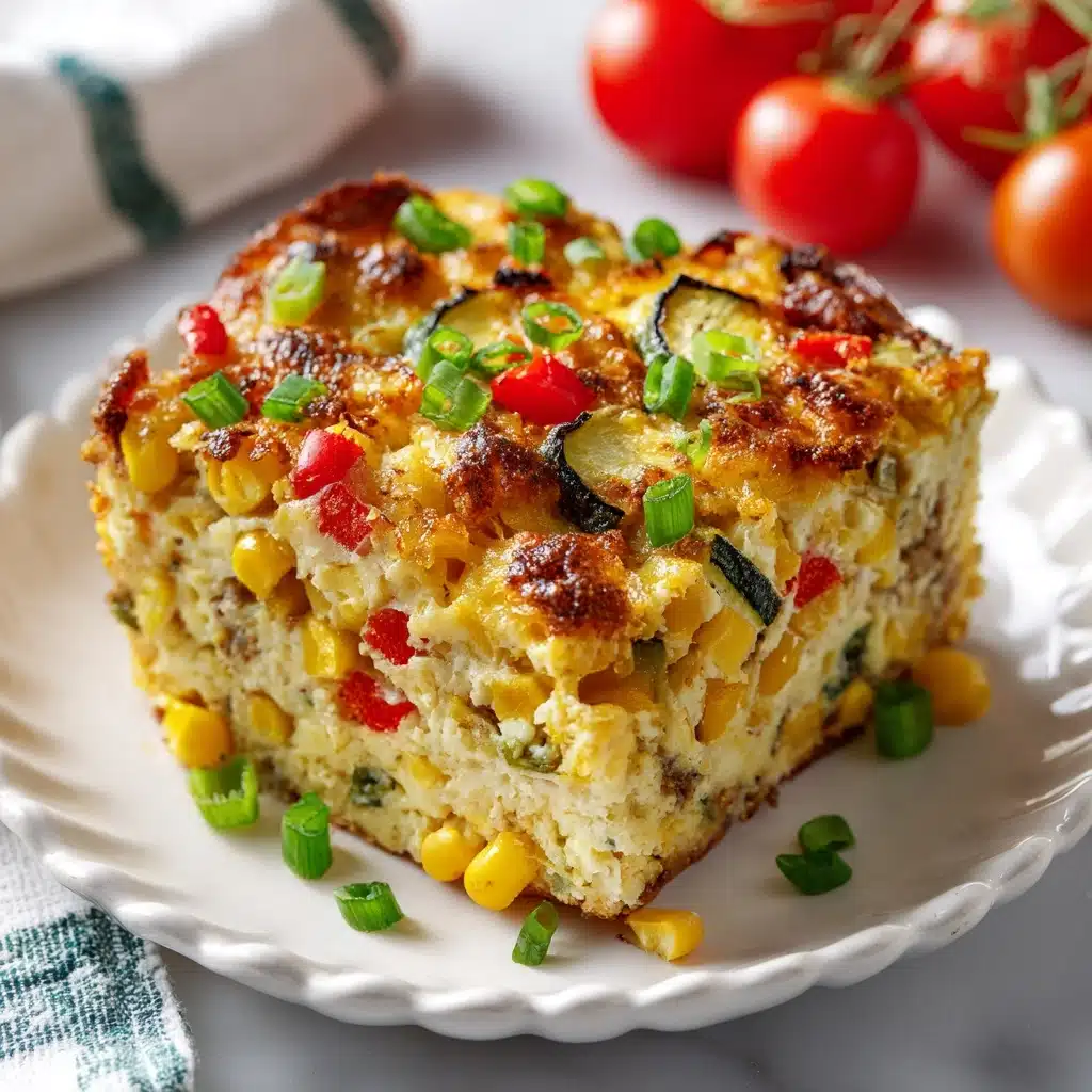 Summer Garden Crustless Zucchini Pie Recipe - Recipe Image