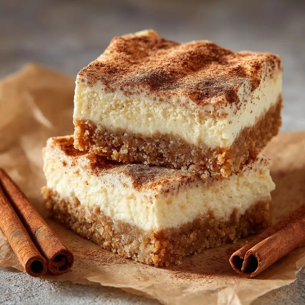 Cinnamon Churro Cheesecake Bars Recipe - Recipe Image