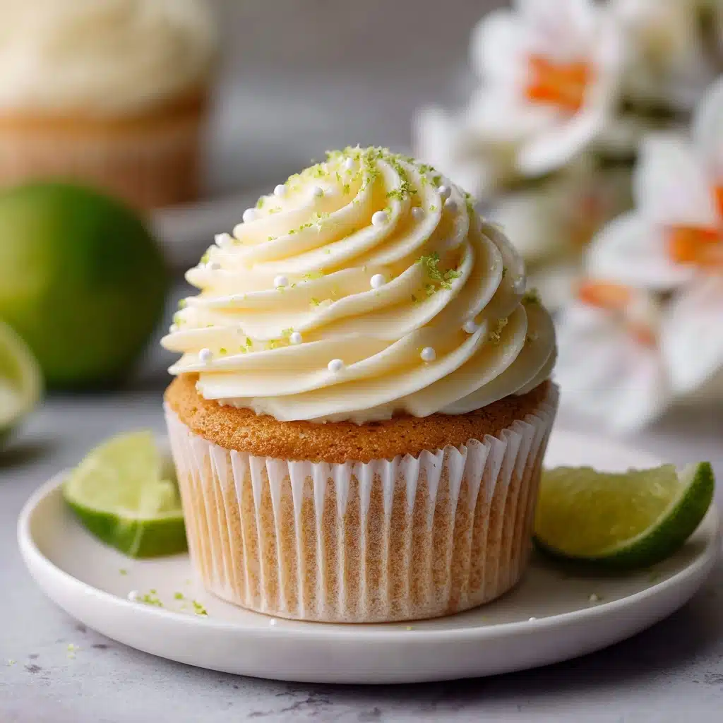 Key Lime Cupcakes Filled with Creamy Lime Frosting Recipe - Recipe Image
