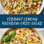 Lemony Rainbow Orzo Salad Recipe
